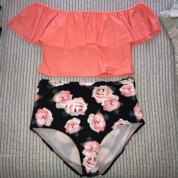 Other - High Waisted Off The Shoulder Bikini